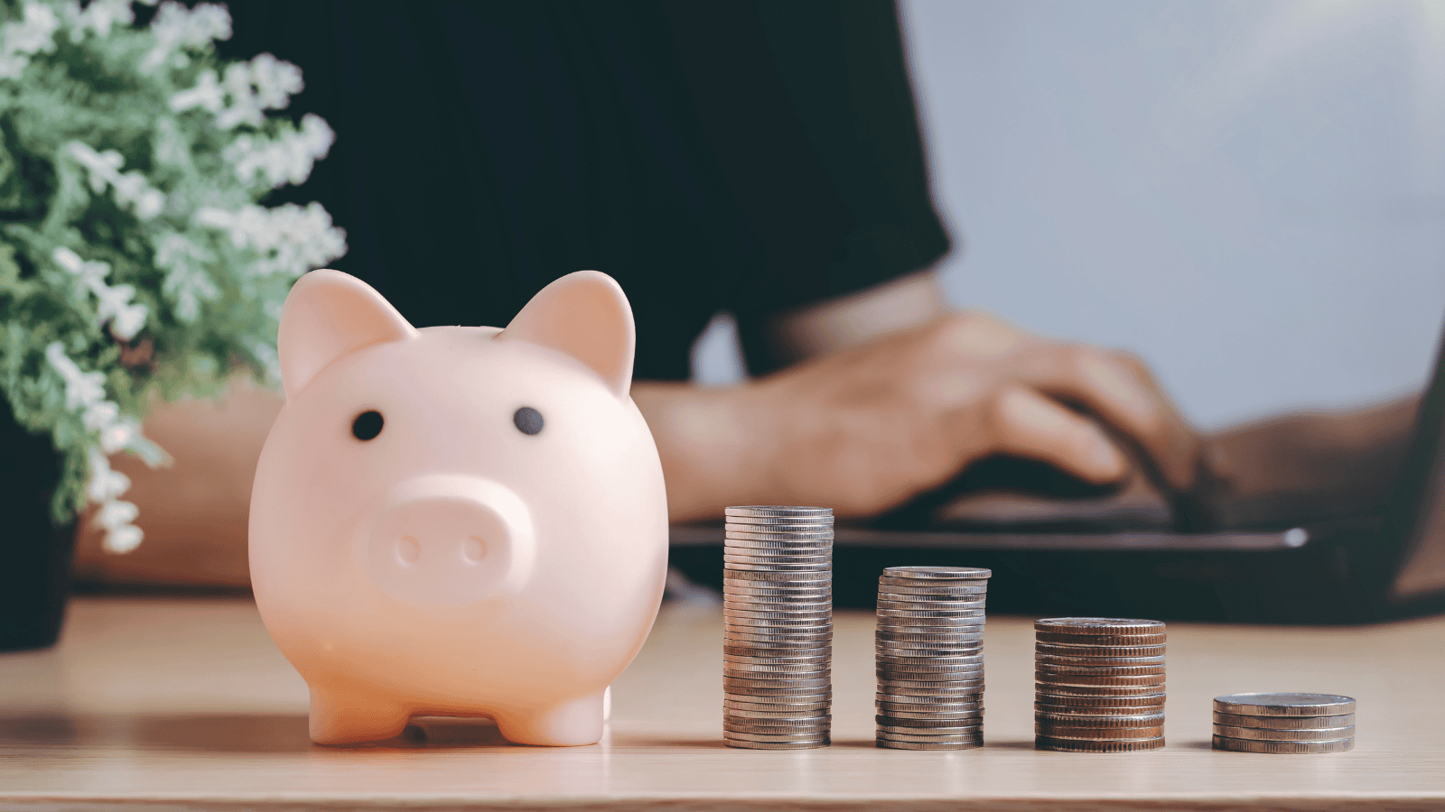 piggy bank in office